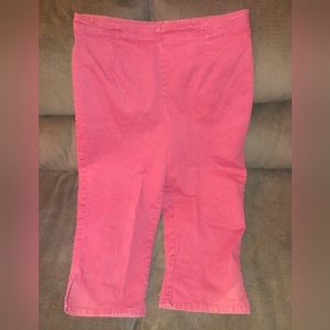 Faded Glory Women's Size 18/20 Dark Red Pull On Elastic Waist  Stretch Jeans